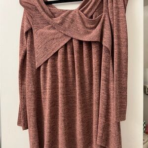 Polagram Rust Knit Off The Shoulder Top